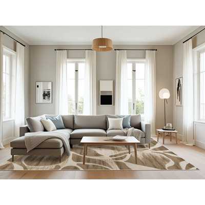 Tapis beige lavable à la machine