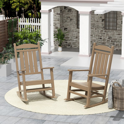 Chaise berçante d'extérieur en plastique Laguna