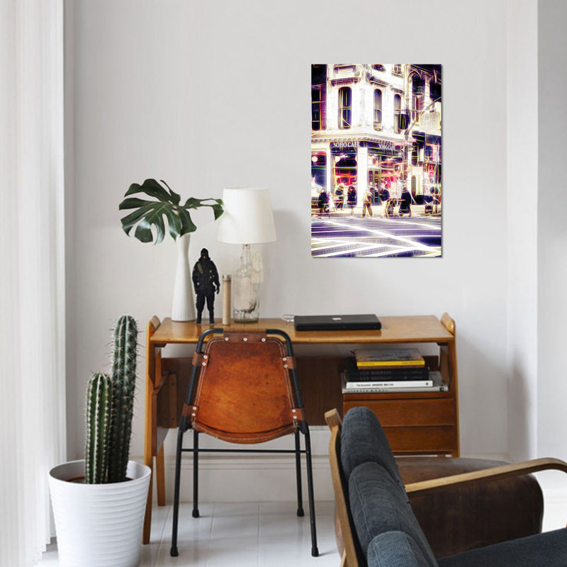 «Soho Café», impression sur toile, H 26 po x l 18 po x P 1,5 po, Toile tendue, Pas de tapis