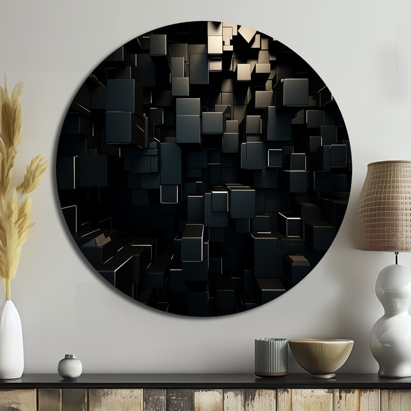 Courteau - Abstract Round Metal Art, 36" H x 36" W