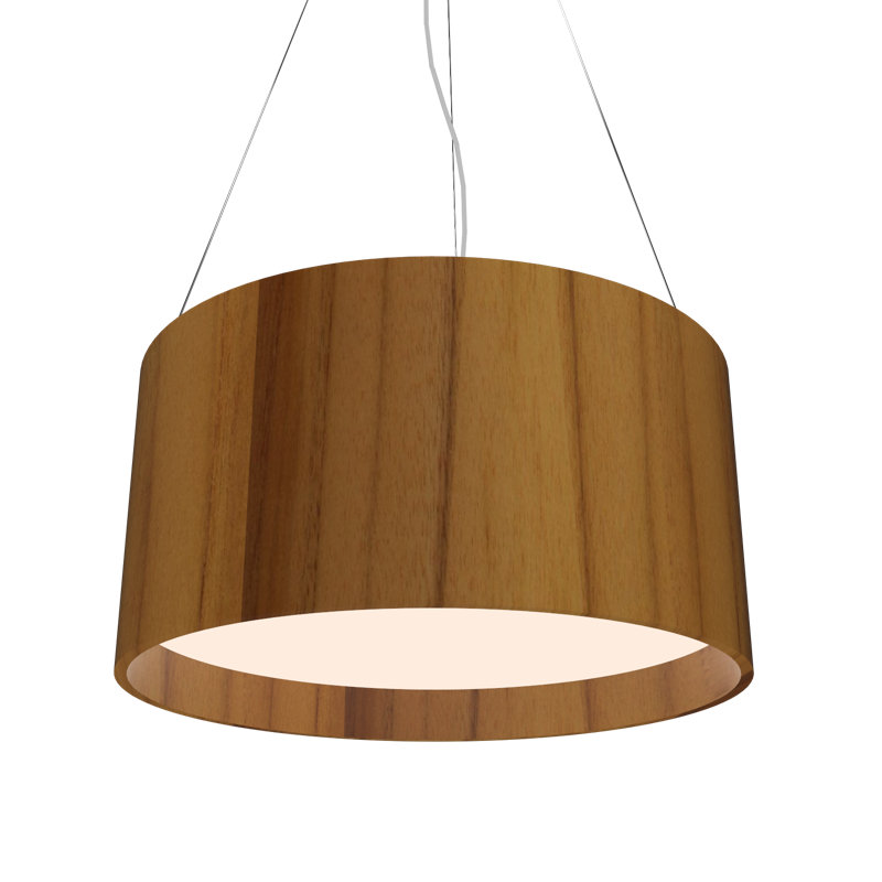 Cilíndrico 3 - Light Chandelier, Teak