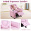 Fauteuil inclinable pour enfants avec porte-gobelet, dossier et repose-pieds réglables rose-696945220