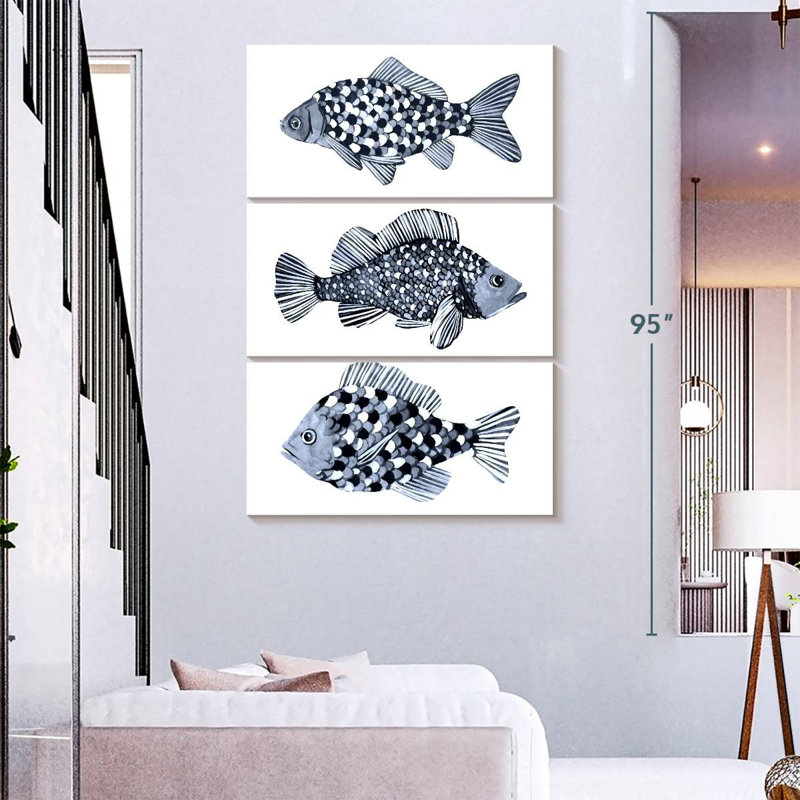 Blue Fish II, 74" H x 48" W