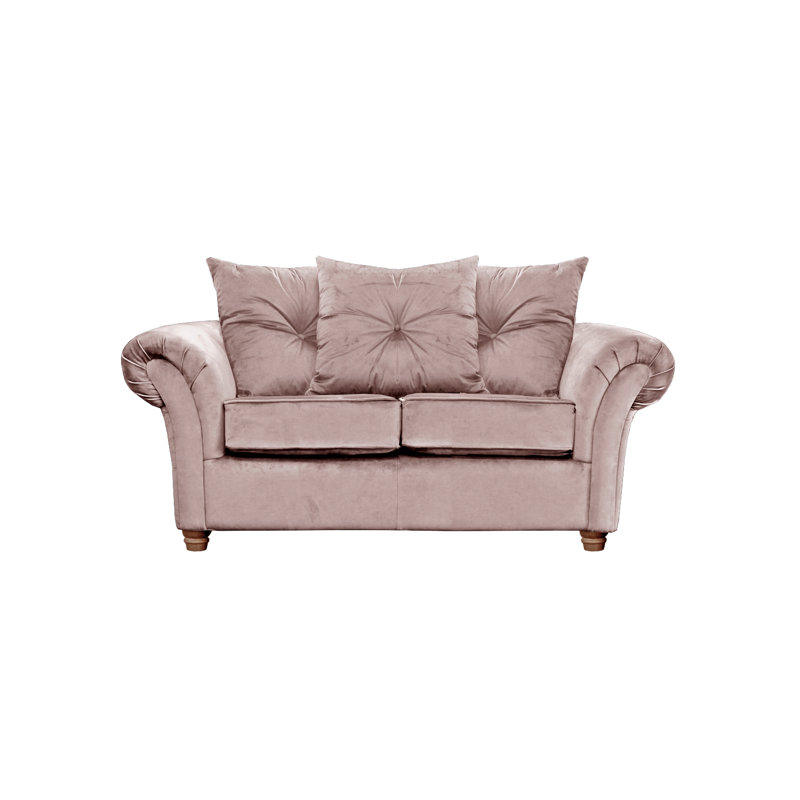 Lila Velvet Sofa, Dusky Pink