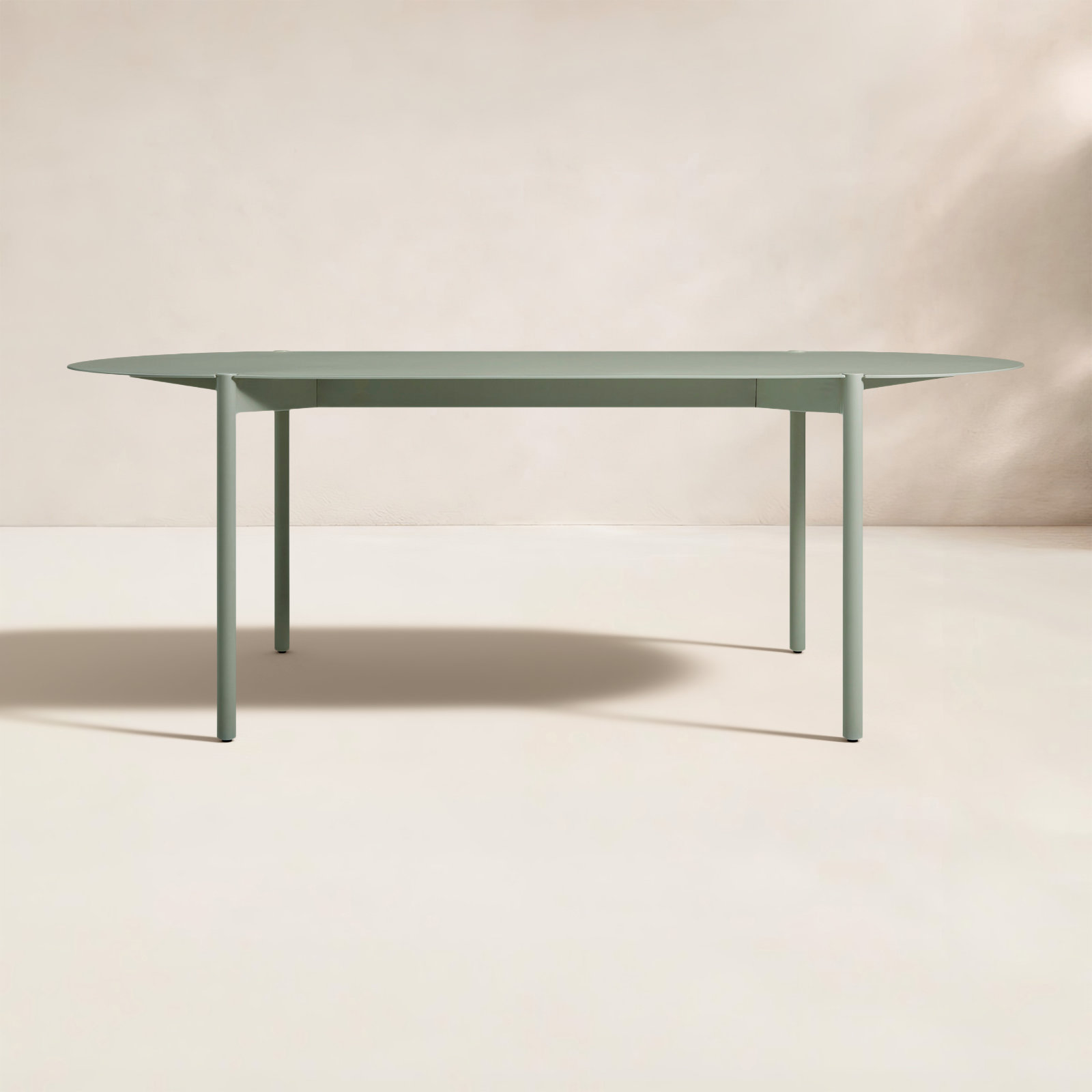 Comeuppance 82'' Outdoor Dining Table, Gray Green