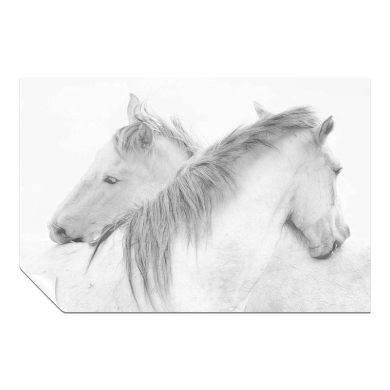 Horses Embracing - No Frame Print, 20cm H x 31cm W