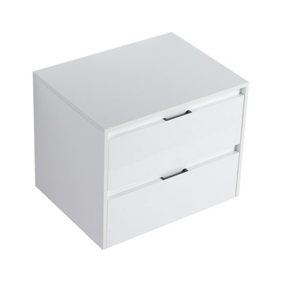 Bathroom Wall Cabinet, 2-Soft Close Drawer, Float Mounting Design