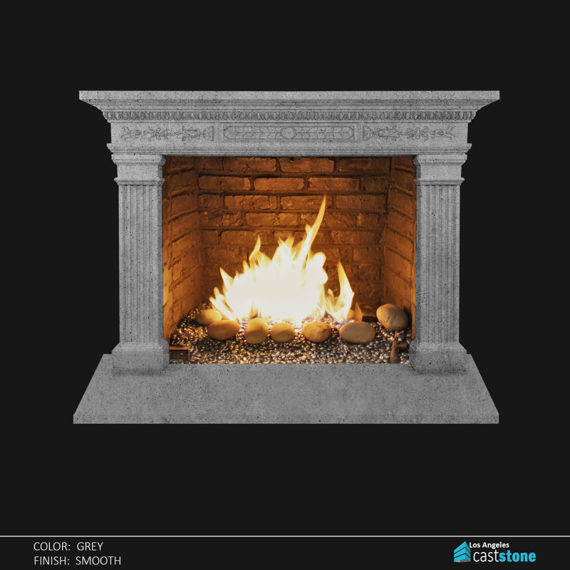 Pinal Fireplace Surround, Smooth Gray