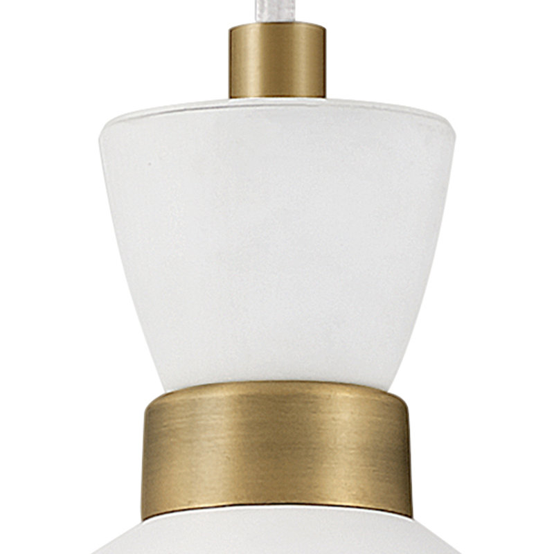 Luminaire suspendu conique à 1 lumière Kita, Blanc