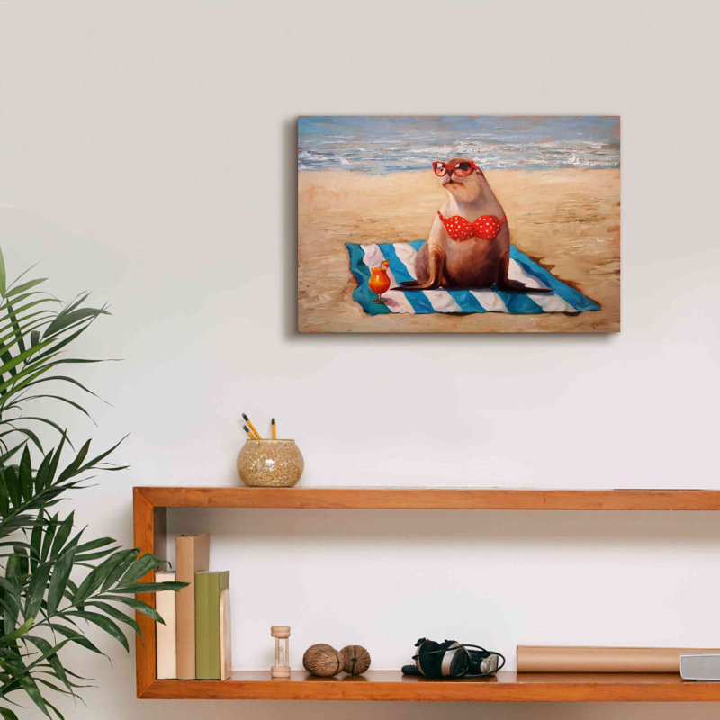 " Beached " by Lucia Heffernan, 12" H x 18" W x 0.75" D