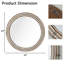 Miroirs décoratifs ronds en bois 23,62 pouces pour la décoration murale