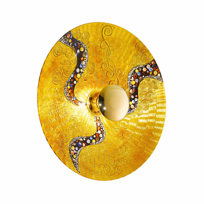 Luna 1 - Light Dimmable Flush Mount, 20cm H x 54cm W x 54cm D, Gold