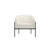     Pangea Home Amanda 29" W Polyester Barrel Chair - Boucle Arm Chair – Modern Accent Lounge Chair in Upholstered White Bouclé with Black Metal Legs - White Arm Chair-1725309991