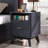 Hardester Vintage 2 - Drawer Nightstand with Charging Station, Bedside Table with Open Shelf-394374389