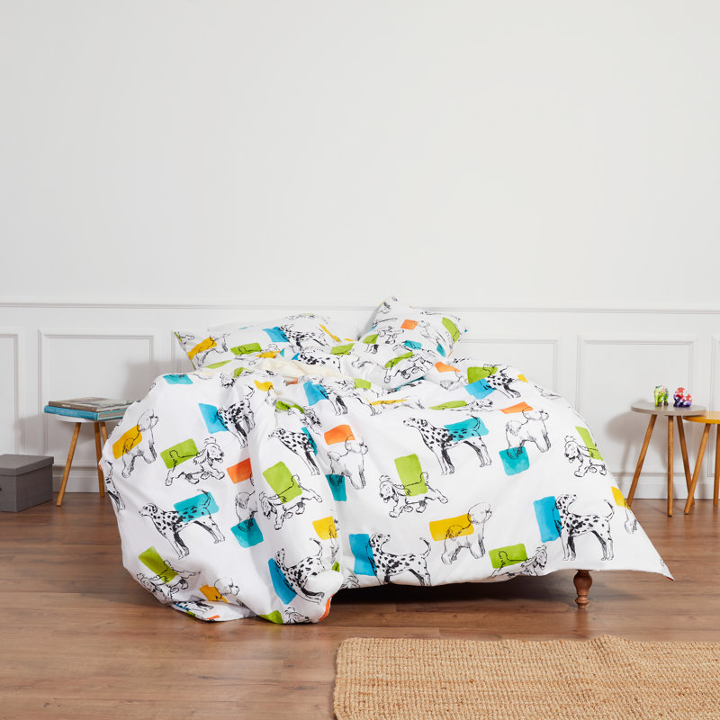 Leruum Duvet Cover Bedding Set %100 Cotton London Stripes Pattern Quilt Cover Set (Double, Pink), Yellow/Blue/Green/Orange