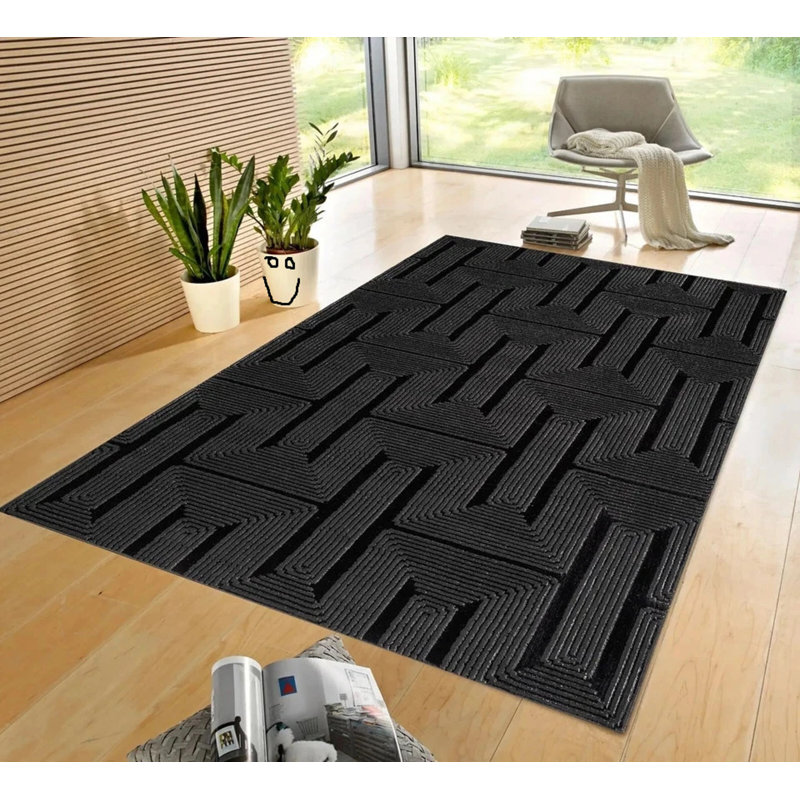 Modern Geometric Area Rug Abstract Textured Carpet For Living Room Bedroom Special Size Long Hallway Rug Floor Mats Small Door Mats