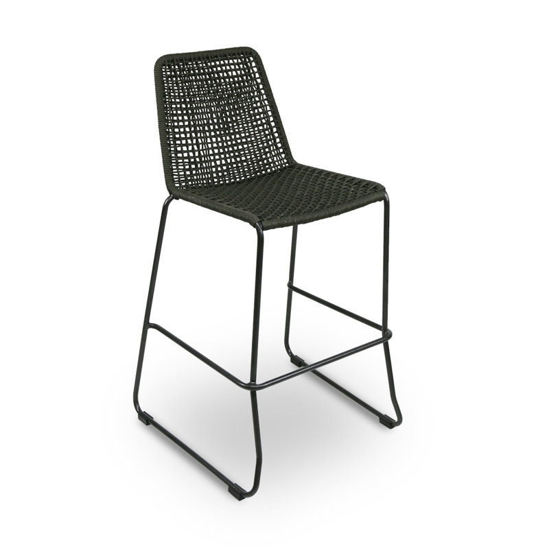 Knot Bar Stool, Charcoal Grey Frame/Charcoal Seat