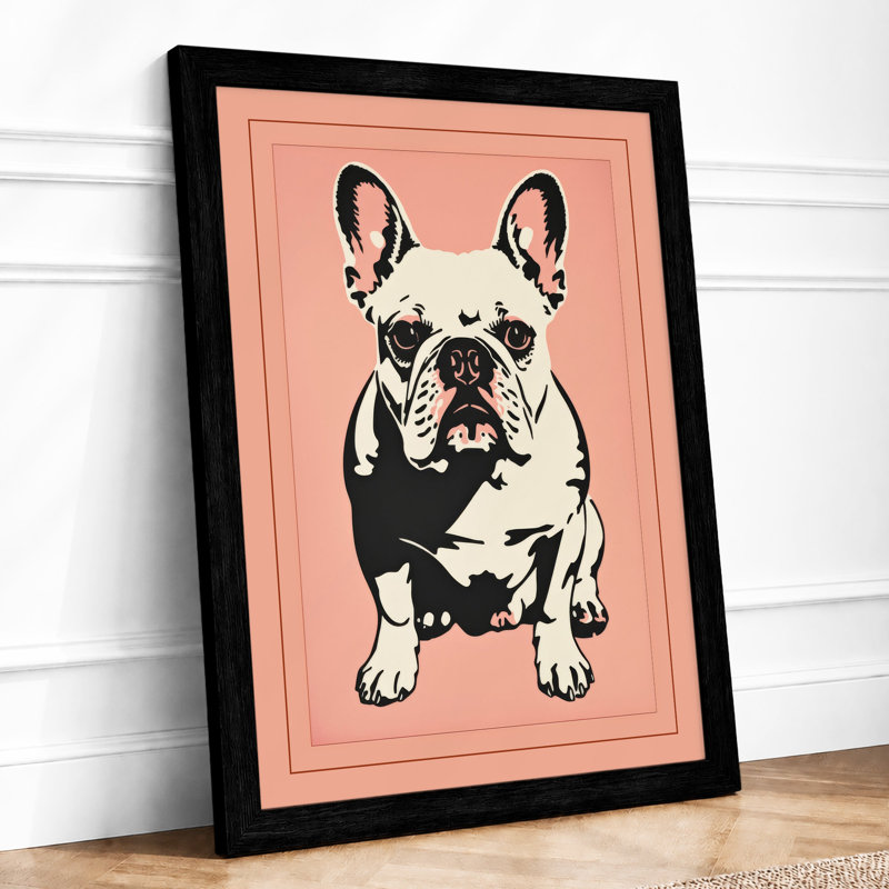 Dapper Bulldog Modern - Framed Print, A2 - 59.4 x 42.0 cm, Black