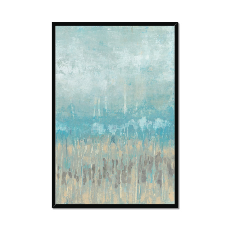 Coastline Abstraction II by Jennifer Goldberger - Painting, Black Framed Paper Print, 34cm H x 24cm W