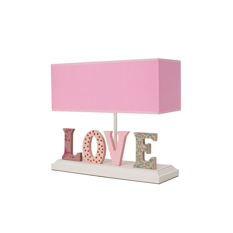 Lampe de table 11 po Spinella, Rose, Rose