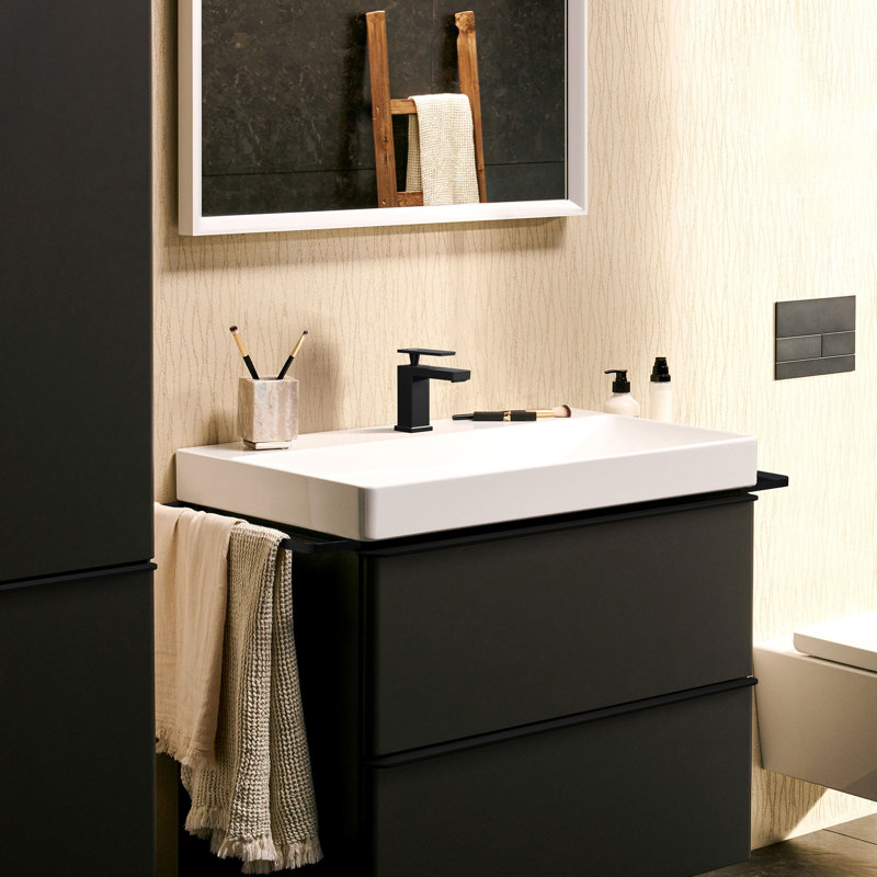 hansgrohe Tecturis E Single-Hole Faucet 80 with Pop-Up Drain, 1.2 GPM, Matte Black