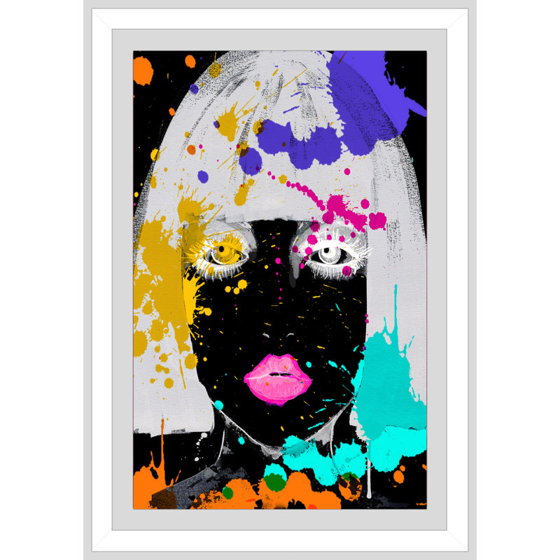 «Pourquoi si négatif 2», reproduction d'impression sur toile, H 39,5 po x l 27,5 po x P 0,75 po, Cadre en acrylique blanc