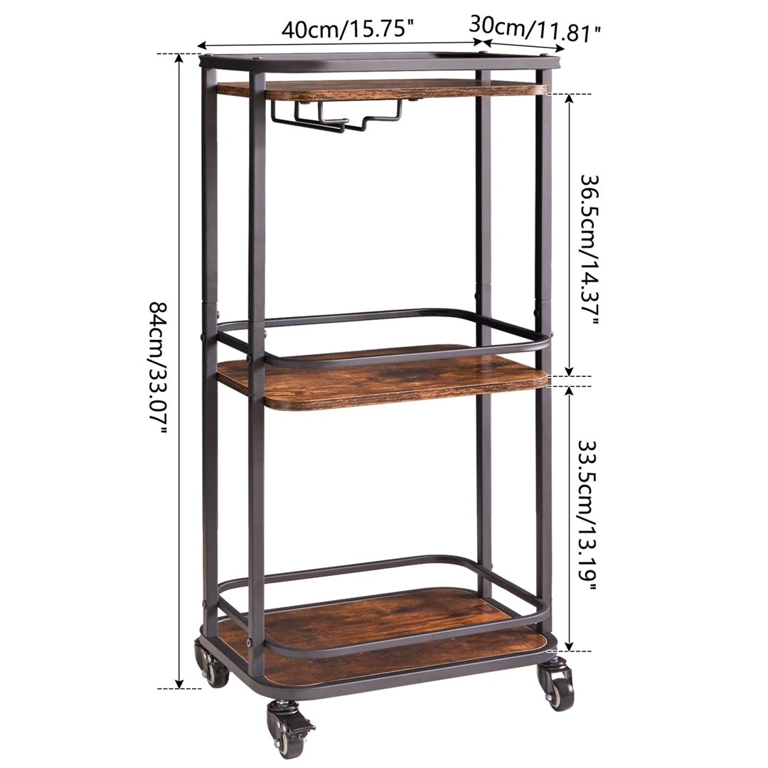 Aidana 84cm H x 40cm W Utility Cart with Wheels