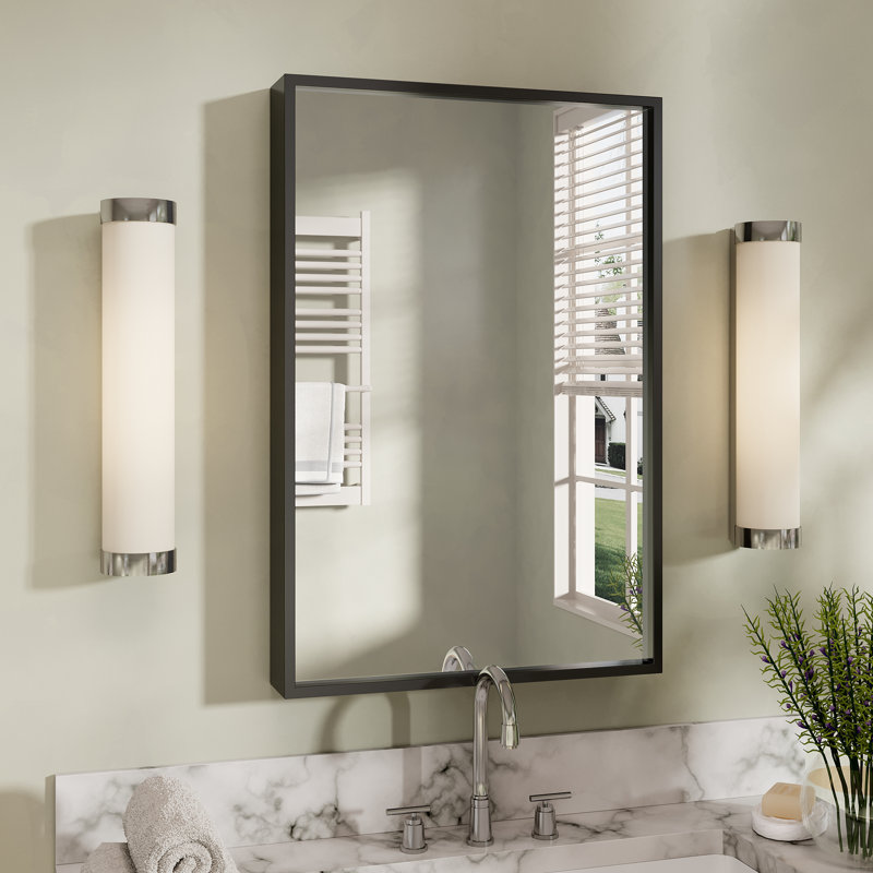 Miroir de salle de bain mural, 24 po x 16 po