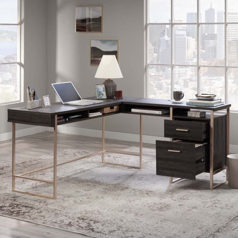Bureau en L avec grand bureau