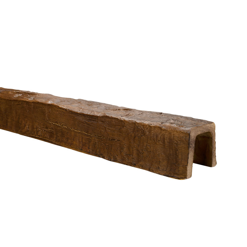 5 in x 5 in x 153 in Hand Hewn Faux Wood Beam, Medium Oak