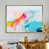 Toile avec cadre flottant or