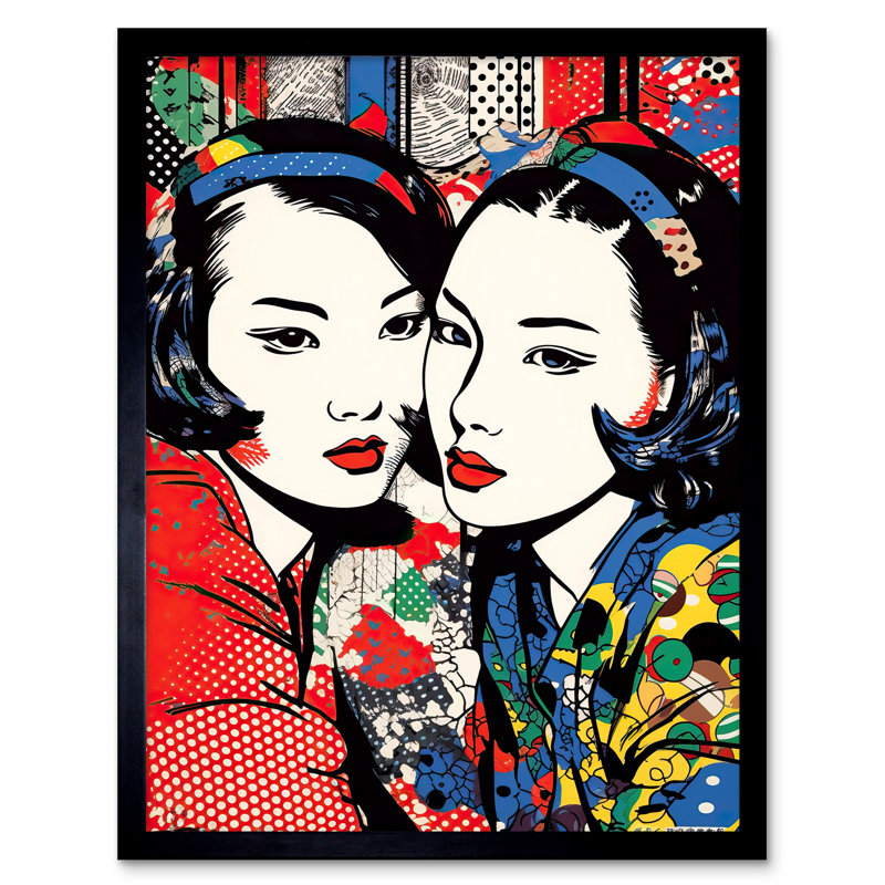 Saksena Gay Japan Women Vibrant Geometric Patterns LGBTQ Pan - Single Picture Frame Print