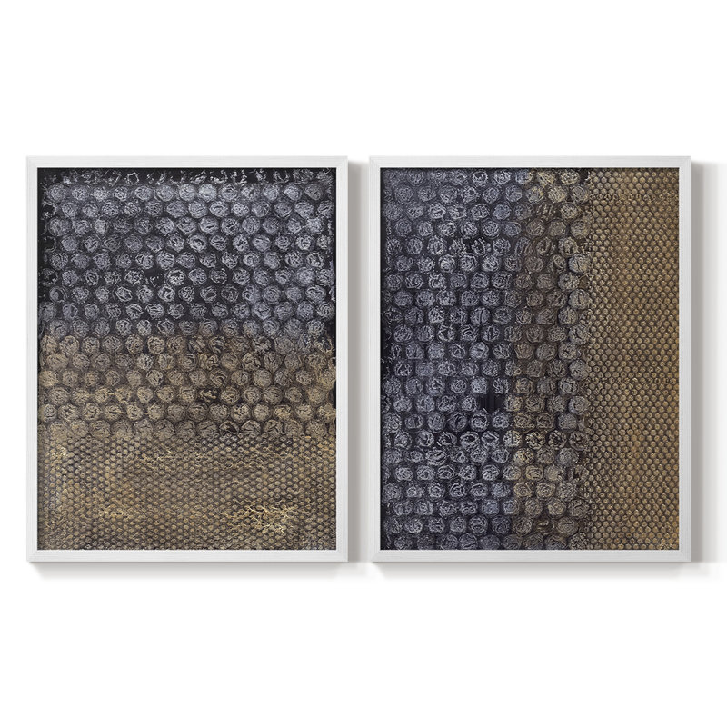 Imprimé «Speckled Matter III» - reproduction encadrée de qualité supérieure - prête à être accrochée - aucun clou requis - aucun clou requis