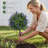 24" Artificial Lavender Boxwood  Topiary Ball Tree with Ground Spike, Set of 2 Artificial Boxwood Bushes-1807239655