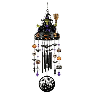 Halloween Decor Halloween Witch Wind Chime Outdoor Hanging Decoration For Patio Or Porch Halloween Prop Festive Gift