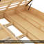 Lit plateforme double en bois avec rangement inférieur et 2 tiroirs, couleur bois-106845175