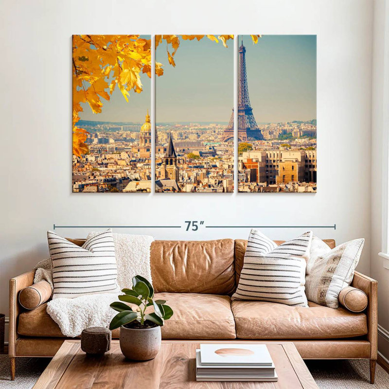 Sebbie Autumn Eiffel Tower Skyline, 42" H x 65" W
