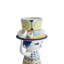 With Hat Vase H 8.1" Blue