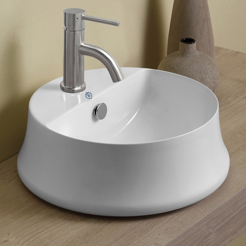 Britannia 16.62" Round Above Mount Basin with Single Faucet Hole Drill