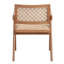 Ensemble de 2 fauteuils de cuisine décontractés en rotin de style Mid-Century
