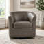 Fauteuil pivotant en similicuir avec rotation à 360° et design baignoire