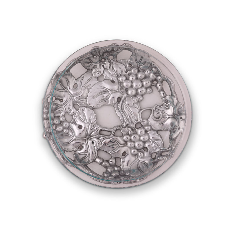 Grape Aluminum Round 1 Piece Trivet
