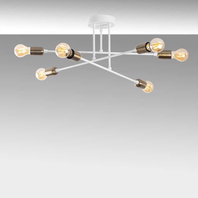 Abby 6-Light Sputnik Chandelier, White