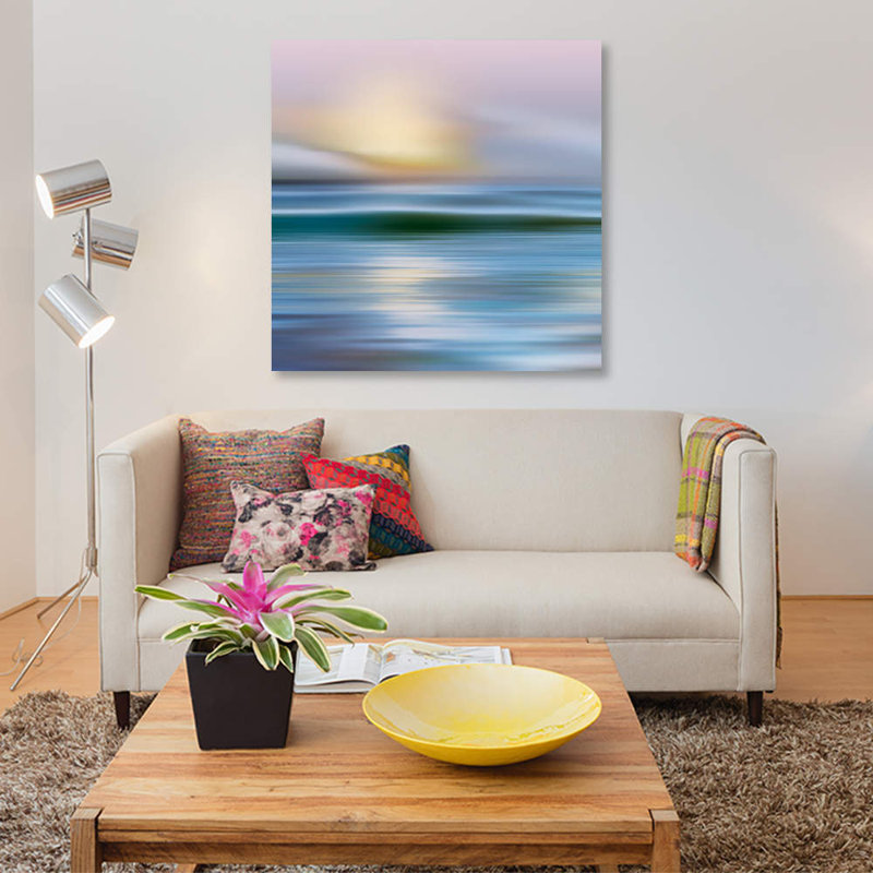 «Early Morning, Zuma Beach», impression sur toile, H 12 po x l 12 po x P 1,5 po, Toile tendue, Pas de tapis
