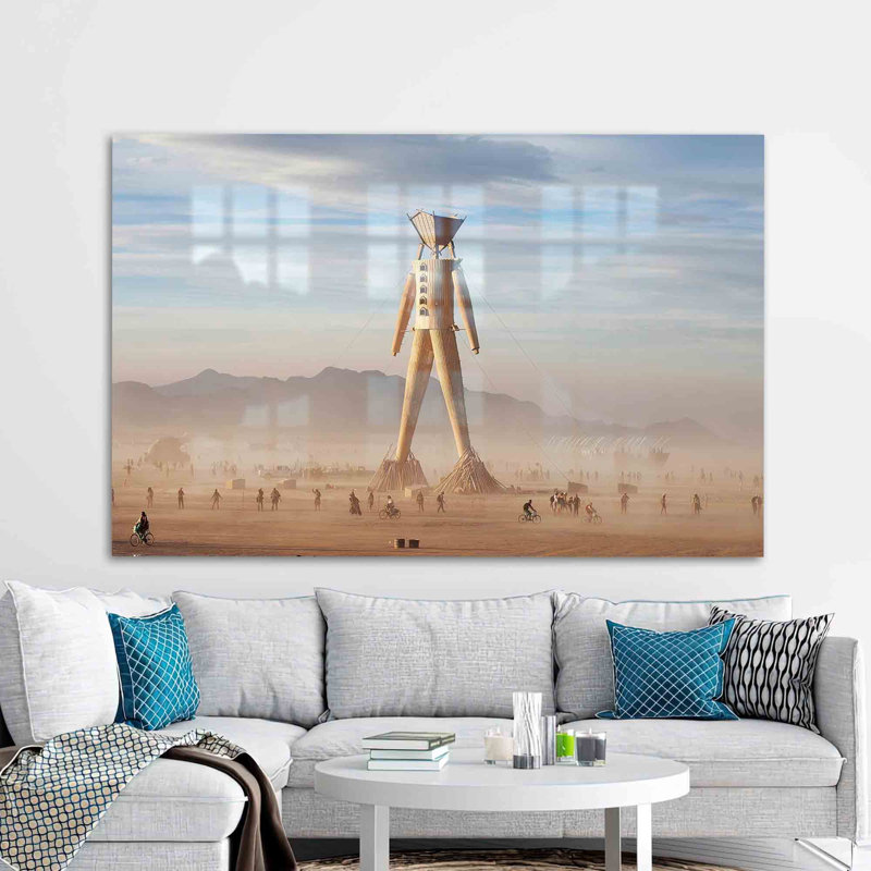 Statue abstraite d'art mural en verre pour la décoration murale représentant un homme brûlant inspiré de la sculpture, parfait comme élément de décoration