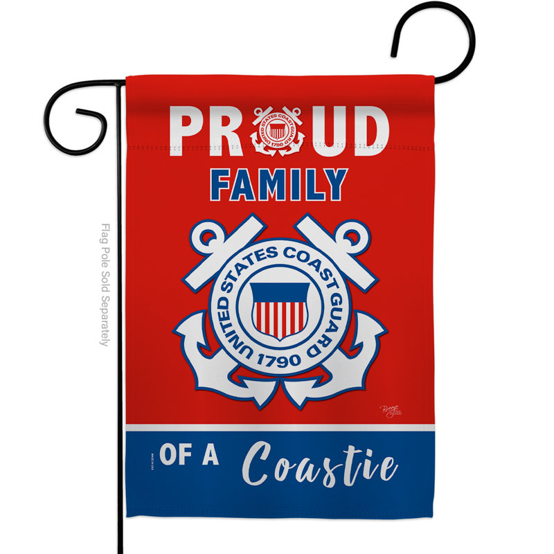 Fière famille Airman à 2 faces polyester 18 x 13 po Drapeau de jardin, Côte