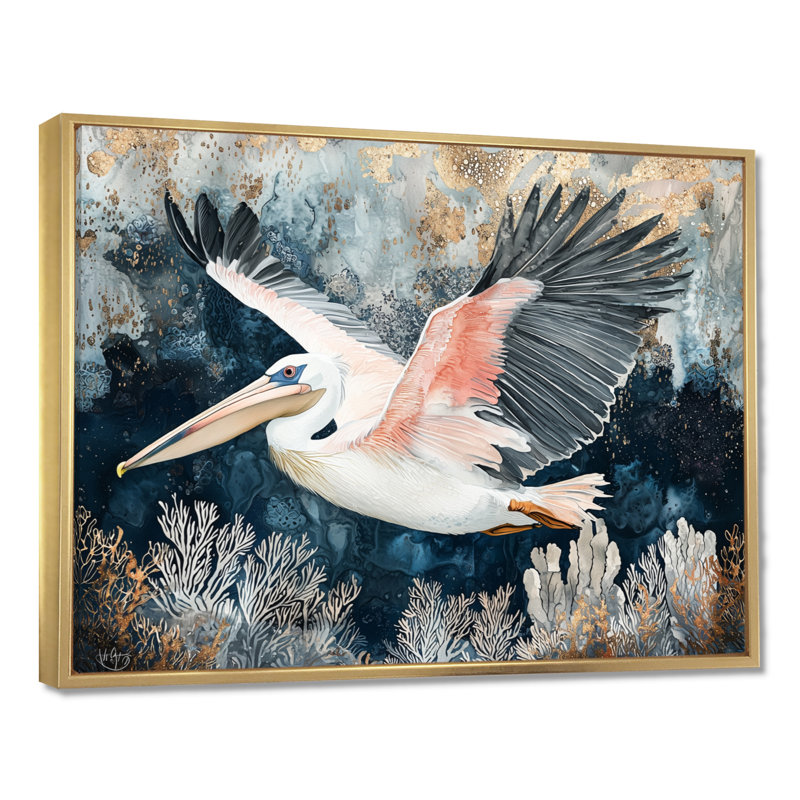 Audrinna - Animals Oversized Canvas Prints, 12" H x 20" W, Floater Framed Print, Gold