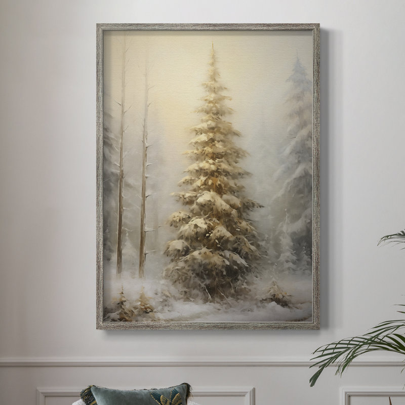 «Christmas Holiday Art», reproduction encadrée en bois massif, H 11 po x l 9 po