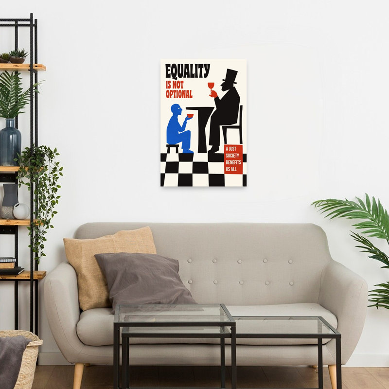 Rich Man Poor Man Minimalist Abstract Contemporary Architecture Wall Art Print by Patryk Krygowski - Wrapped Canvas Print