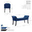 Velvet Upholstered Bench-1006861490